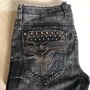 Rock Revival men's jeans. NWOT. 36 x 36. Detailing galore!
